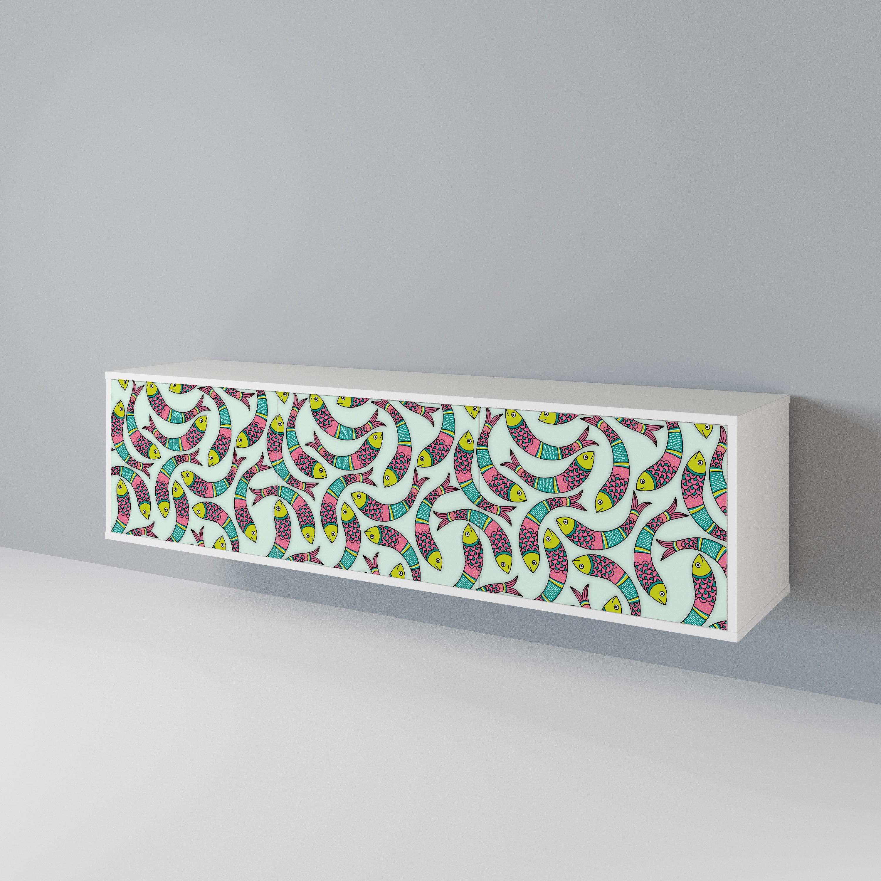 INDIAN FISH Mueble de TV de 3 Puertas