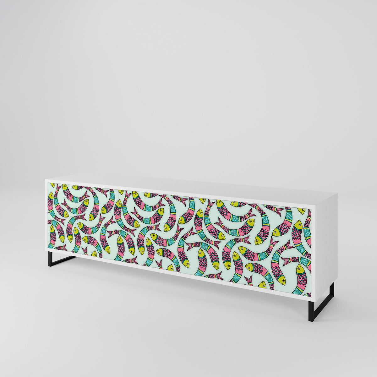 INDIAN FISH Mueble de TV de 3 Puertas