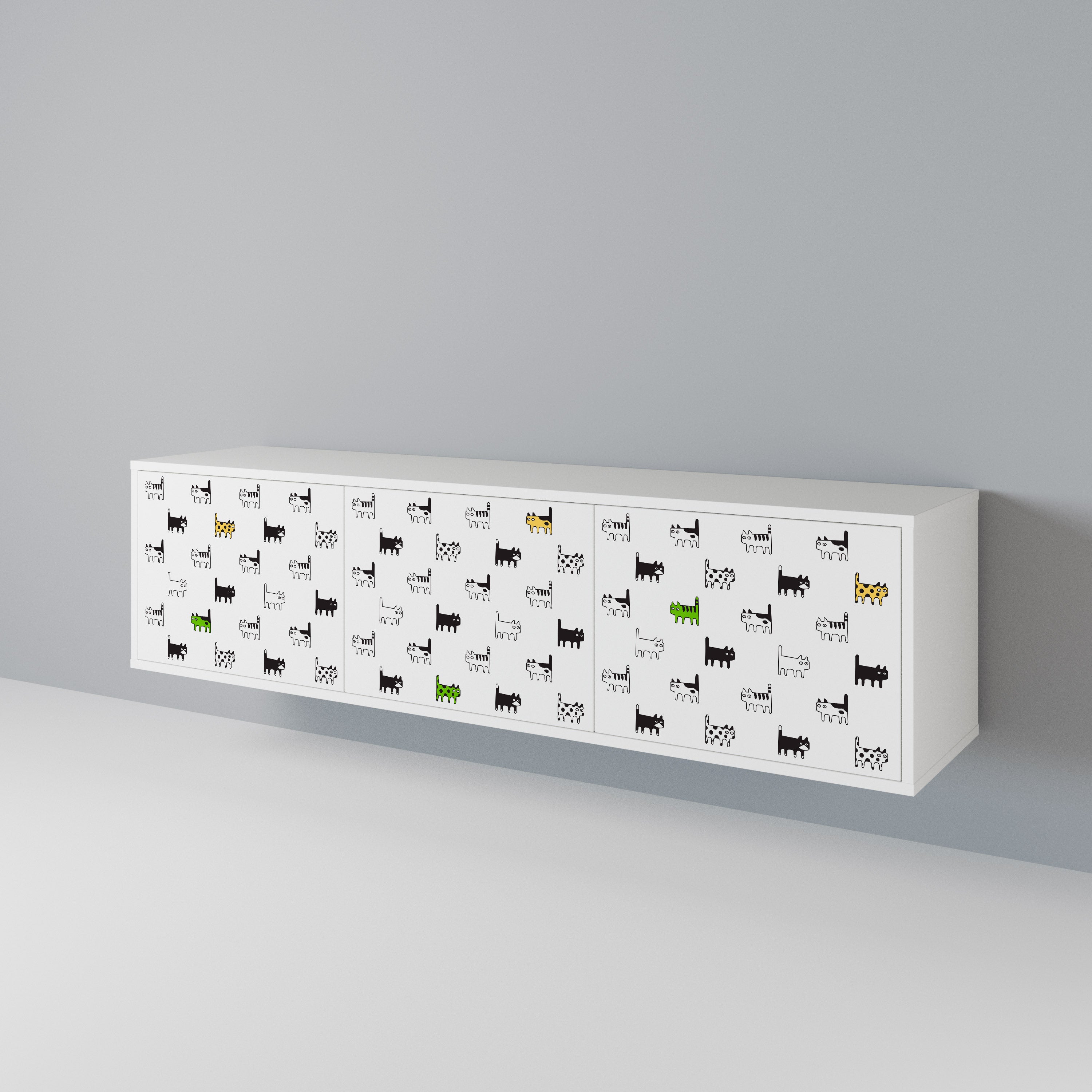 CATS COMPILATION Mueble de TV de 3 Puertas