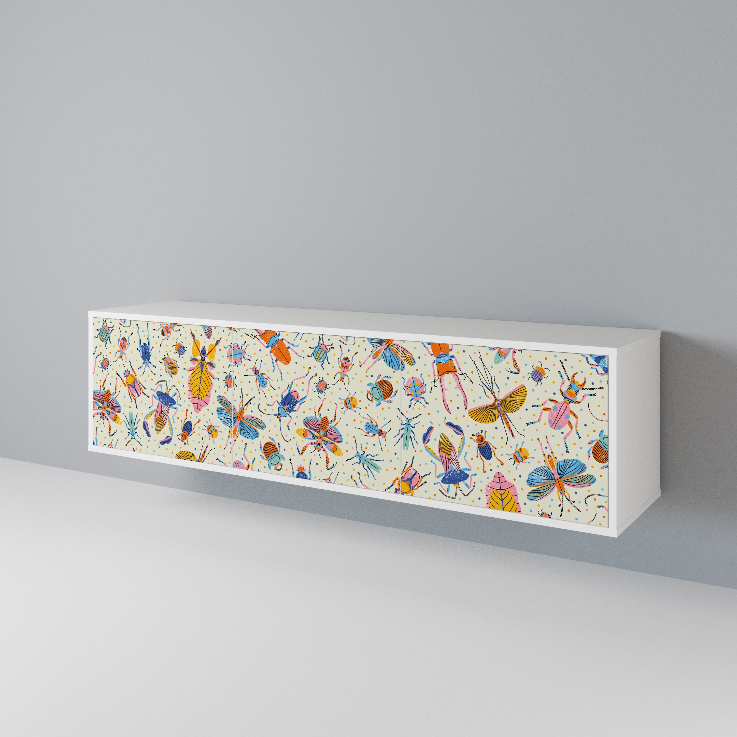 COLORFUL INSECTS Mueble de TV de 3 Puertas