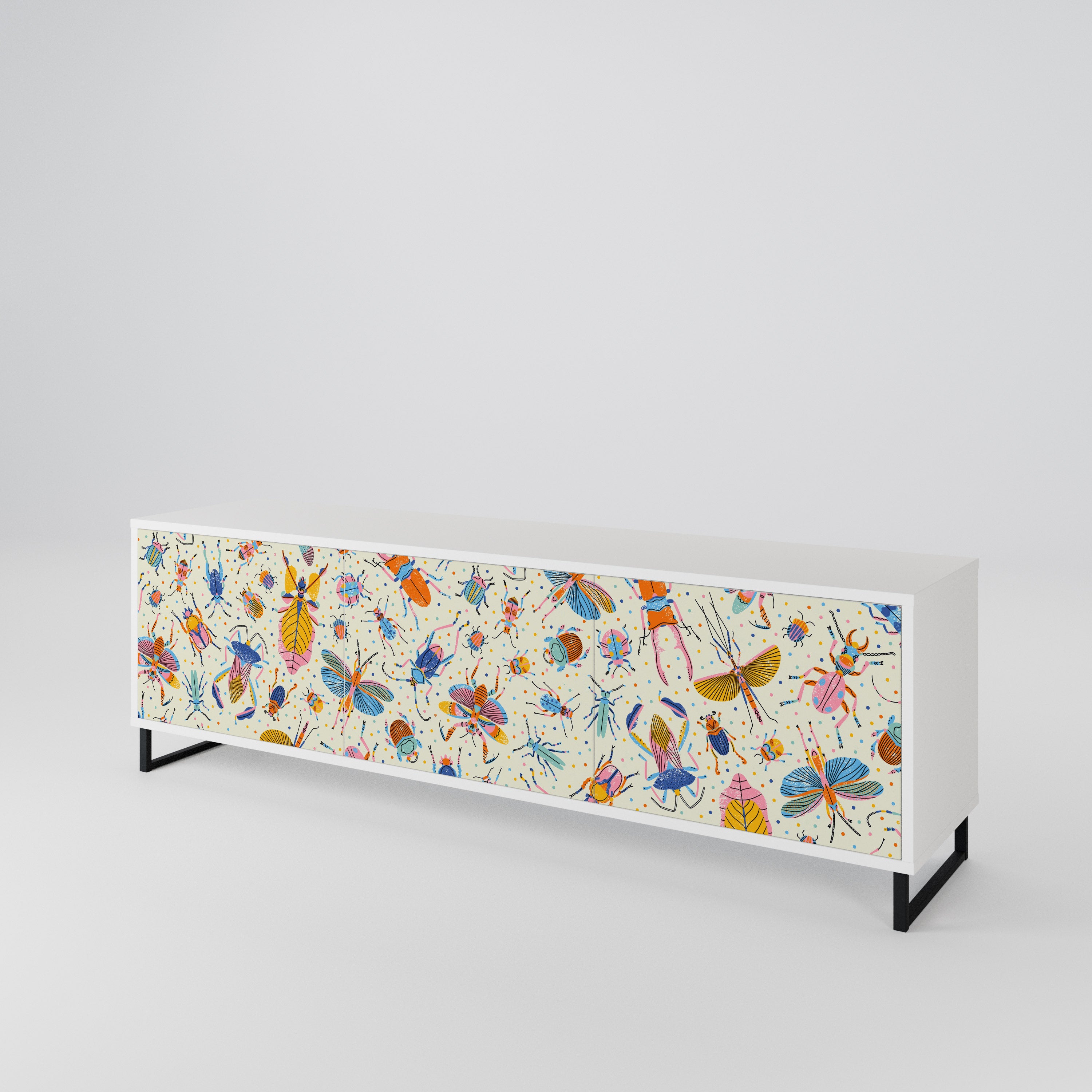 COLORFUL INSECTS Mueble de TV de 3 Puertas