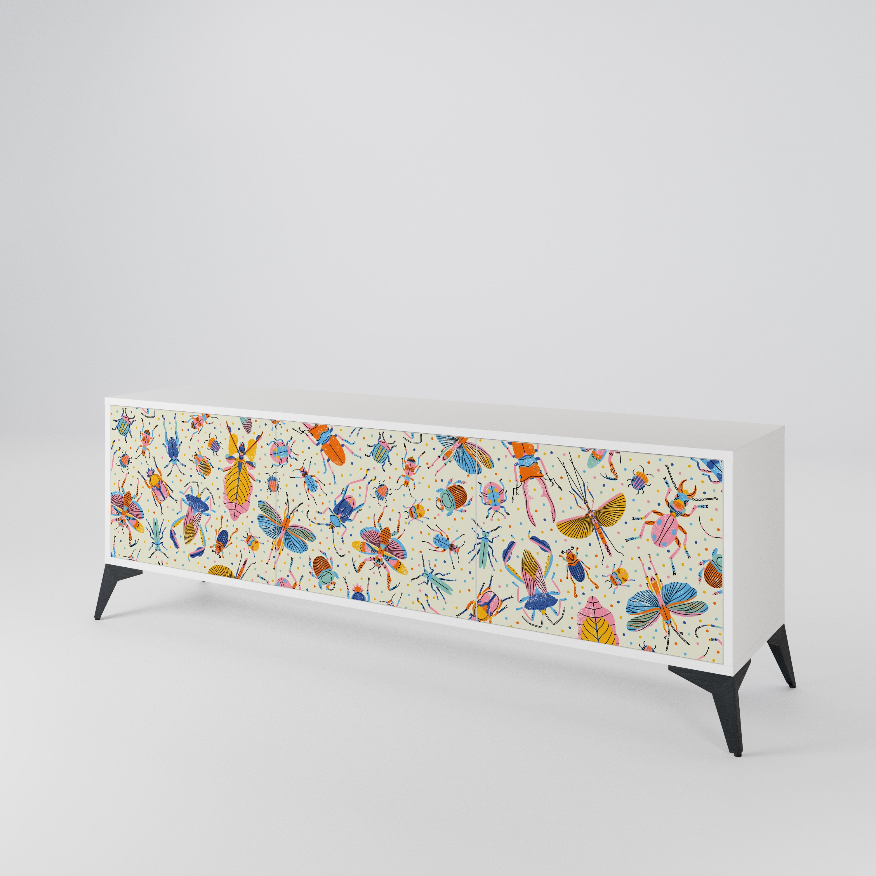 COLORFUL INSECTS Mueble de TV de 3 Puertas