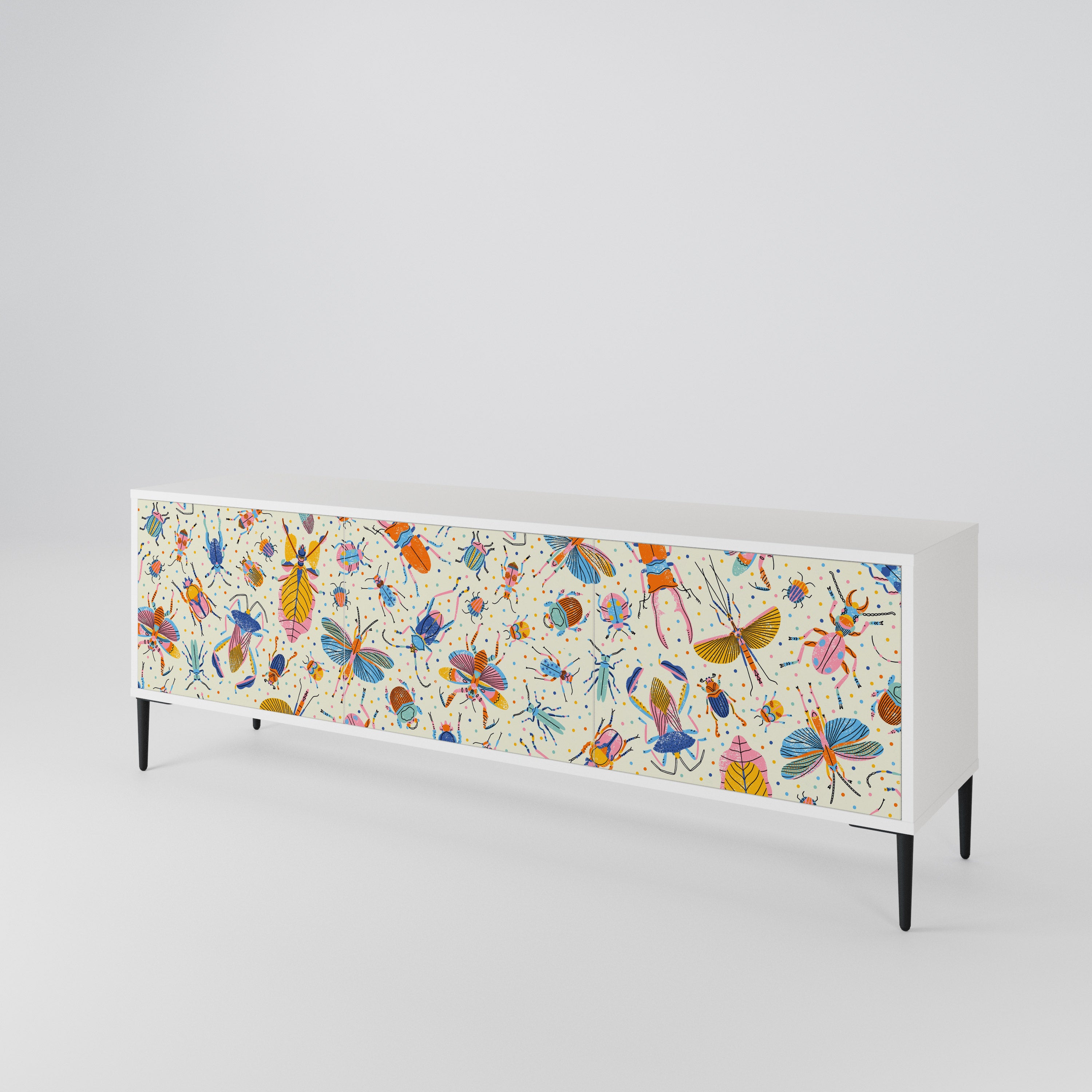 COLORFUL INSECTS Mueble de TV de 3 Puertas