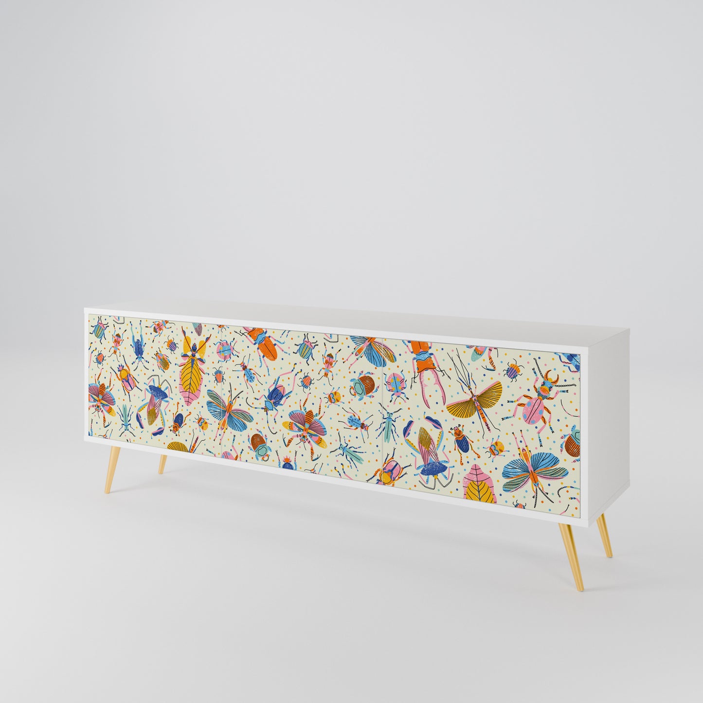 COLORFUL INSECTS Mueble de TV de 3 Puertas