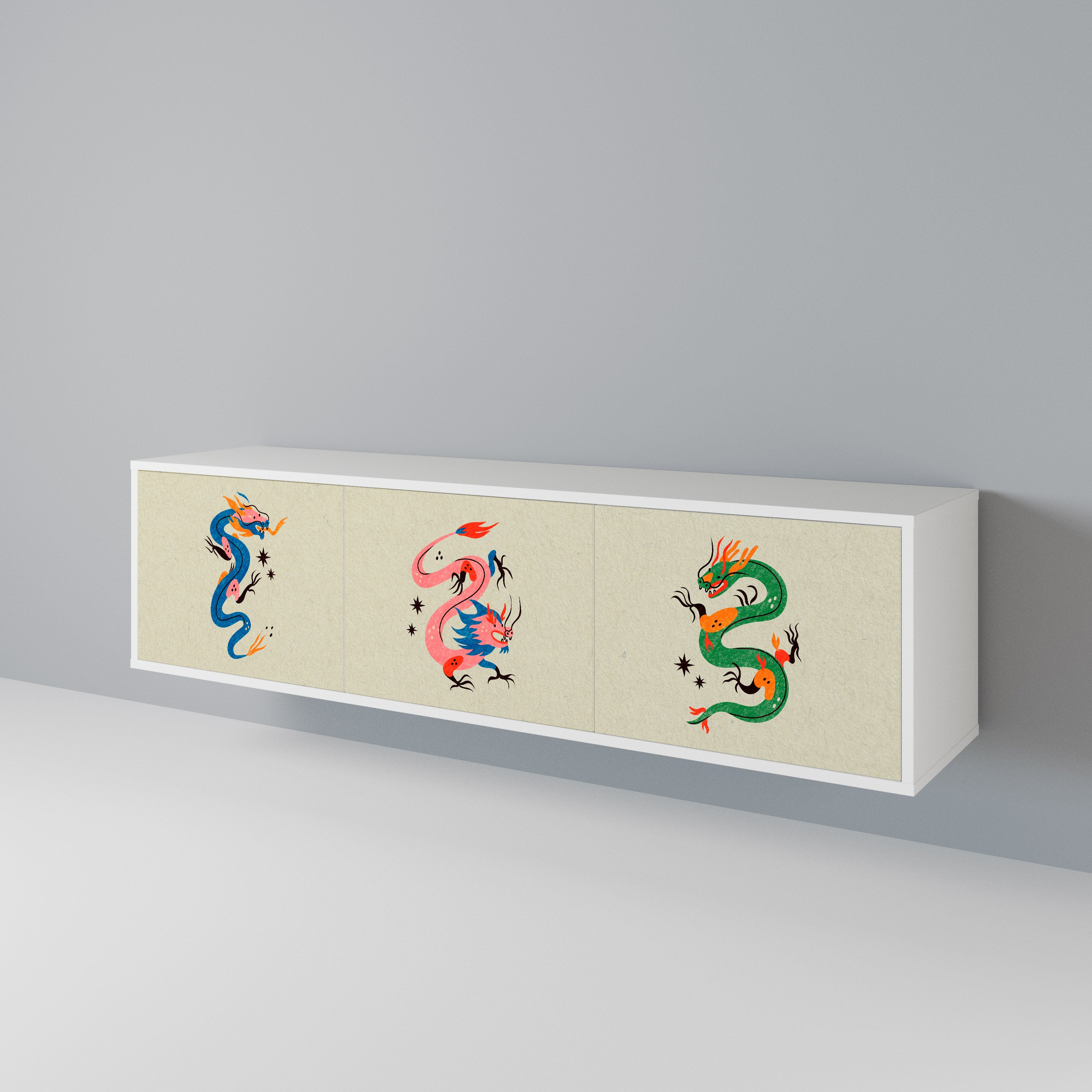 MYTHOLOGICAL CREATURES Mueble de TV de 3 Puertas