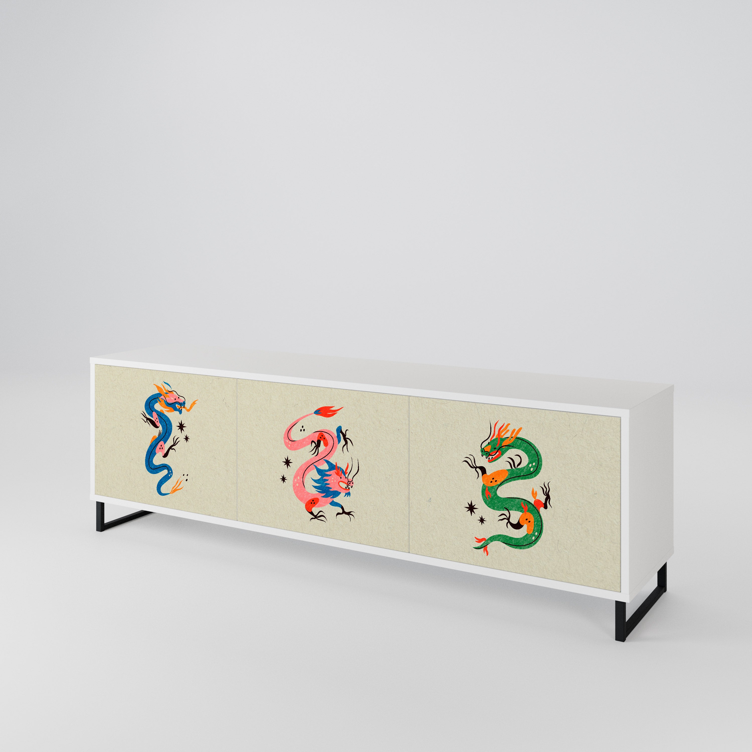 MYTHOLOGICAL CREATURES Mueble de TV de 3 Puertas