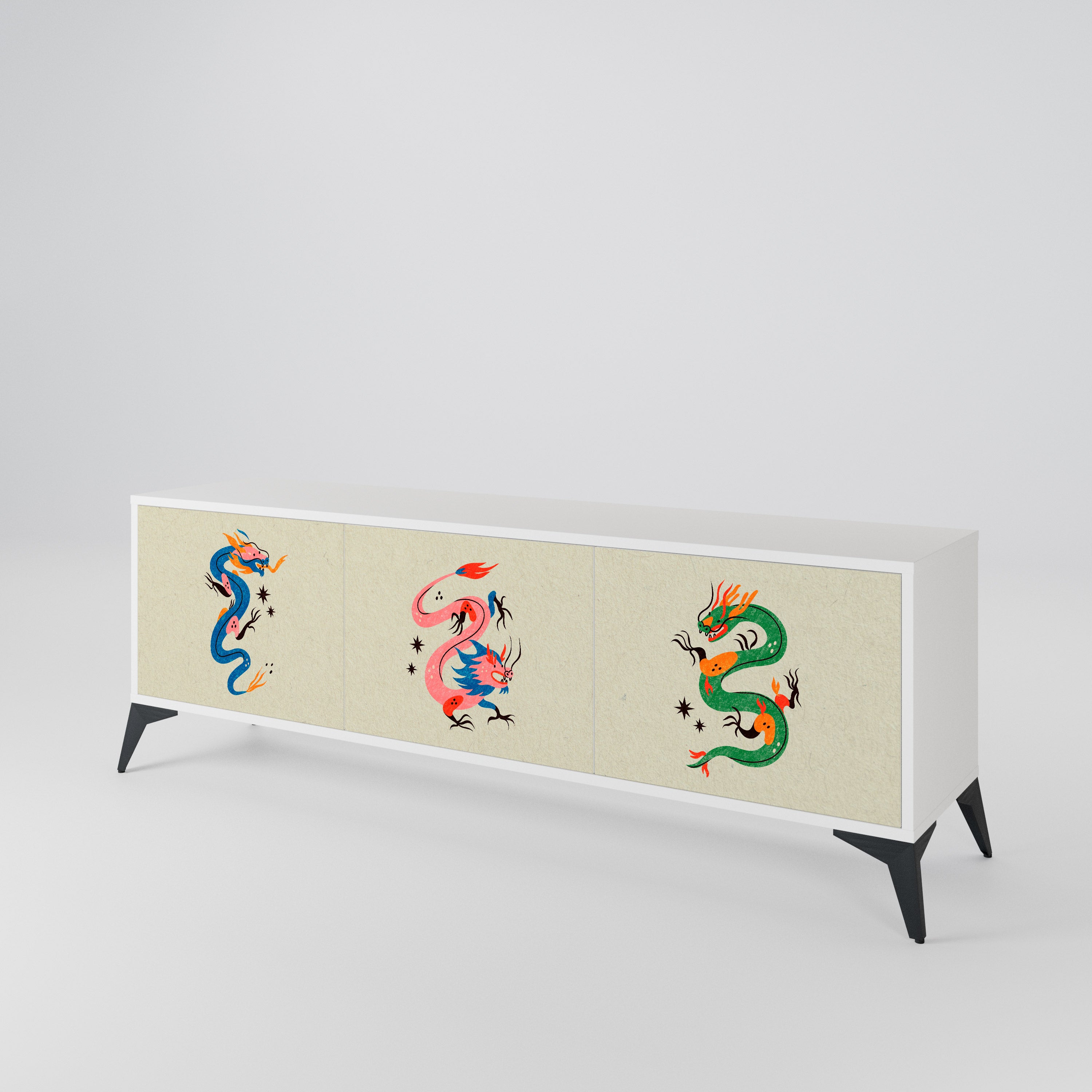 MYTHOLOGICAL CREATURES Mueble de TV de 3 Puertas