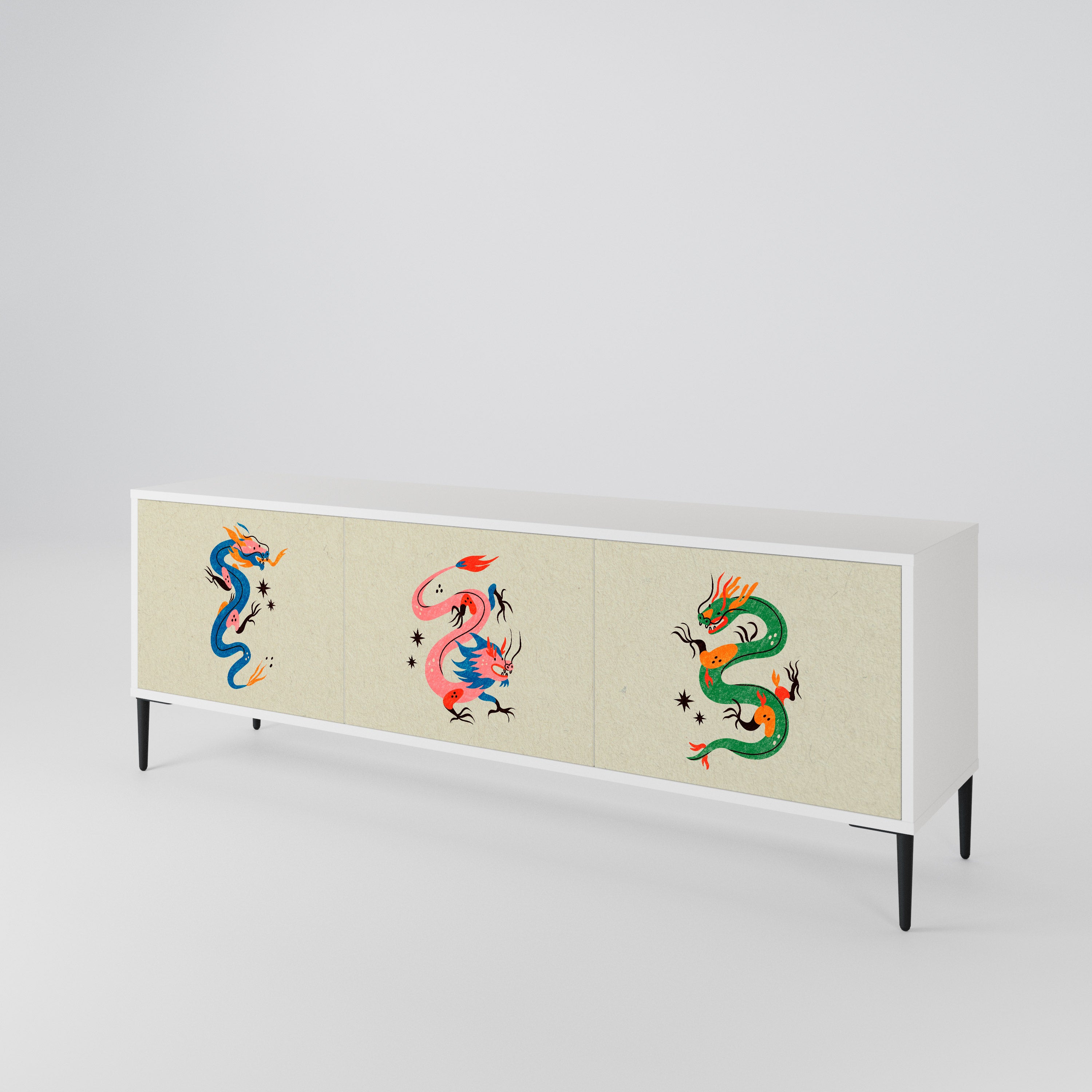 MYTHOLOGICAL CREATURES Mueble de TV de 3 Puertas