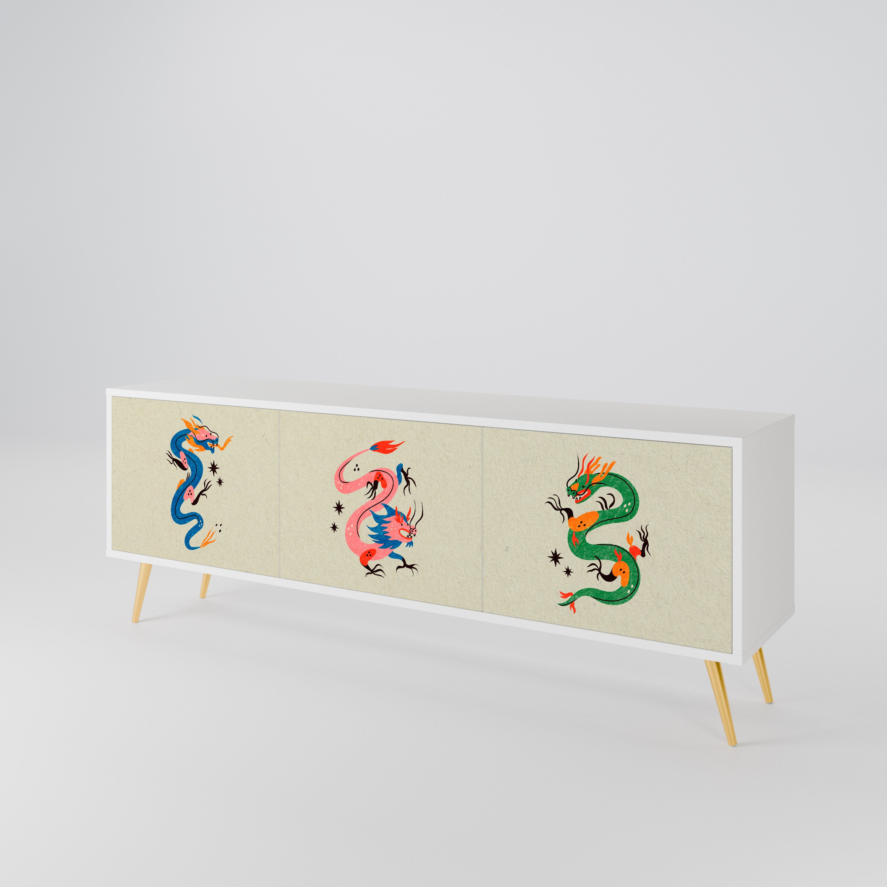 MYTHOLOGICAL CREATURES Mueble de TV de 3 Puertas