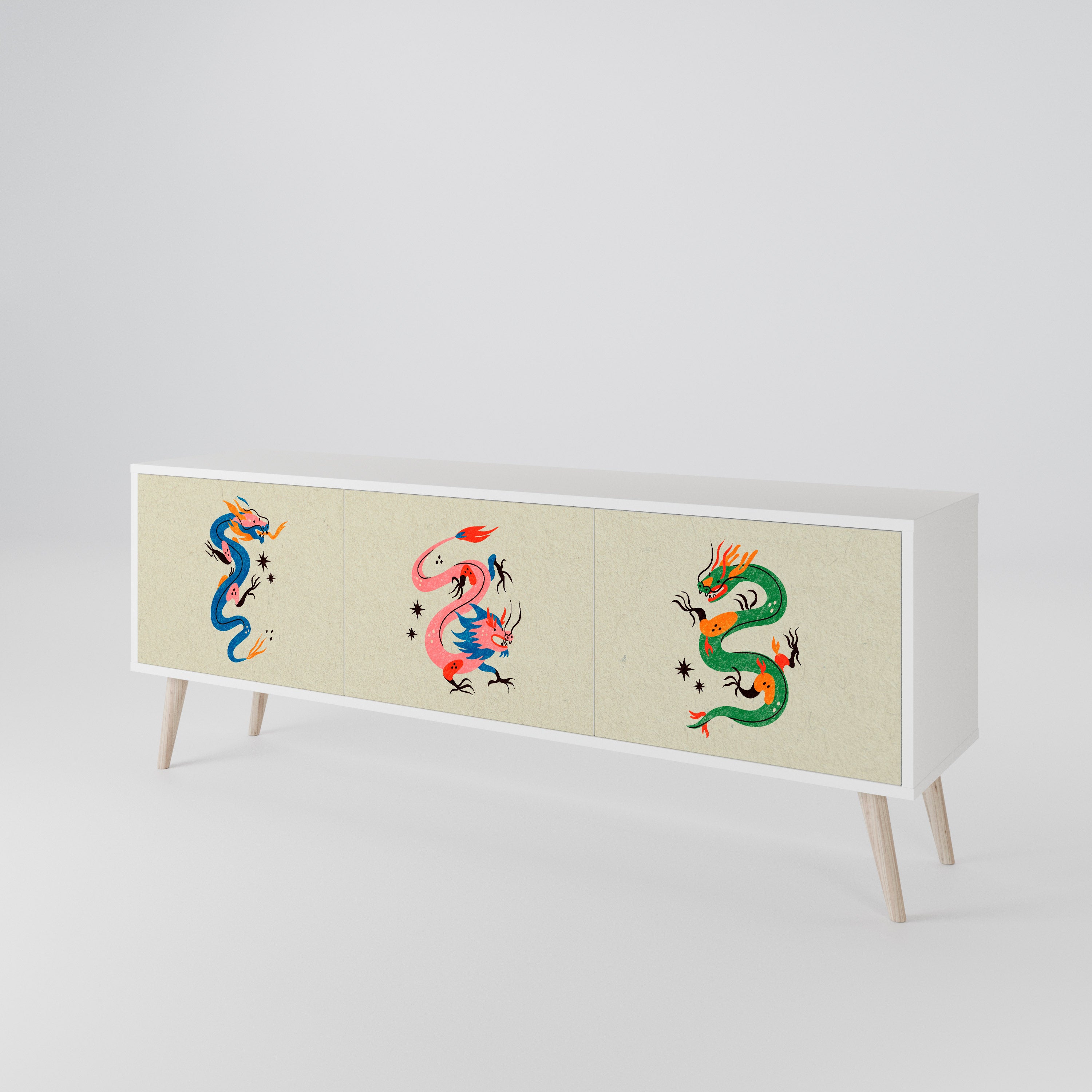 MYTHOLOGICAL CREATURES Mueble de TV de 3 Puertas