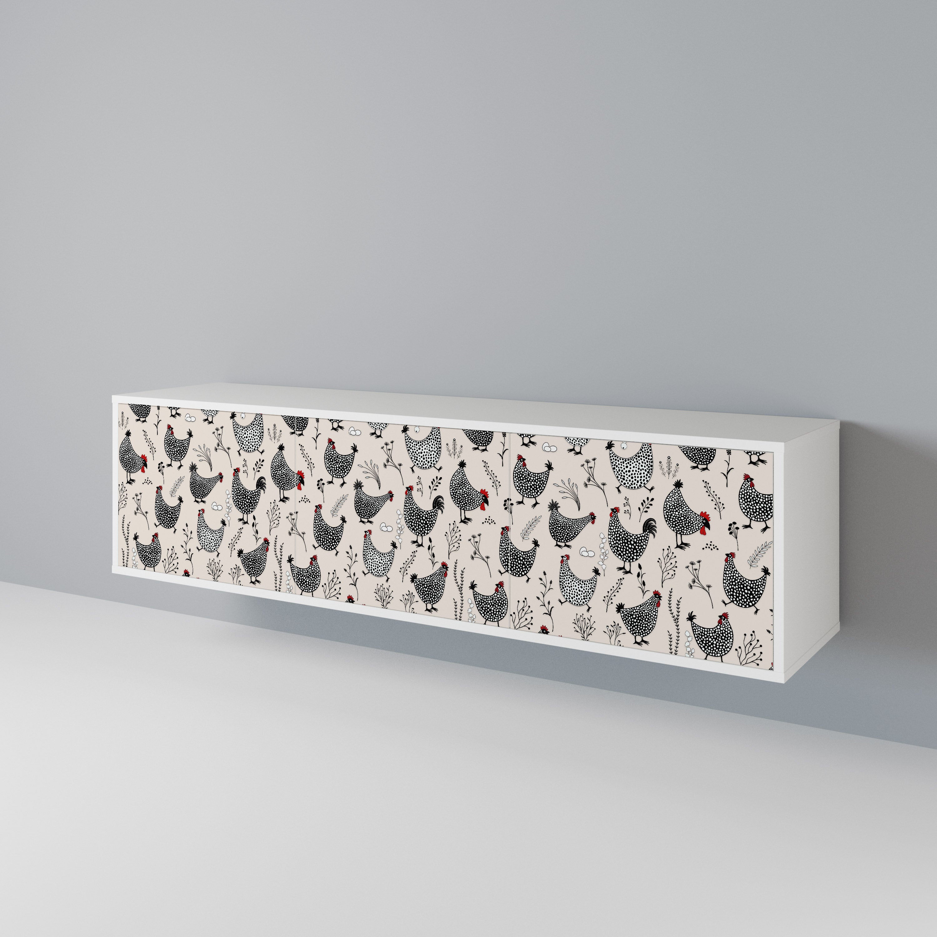 HAPPY HENS Mueble de TV de 3 Puertas