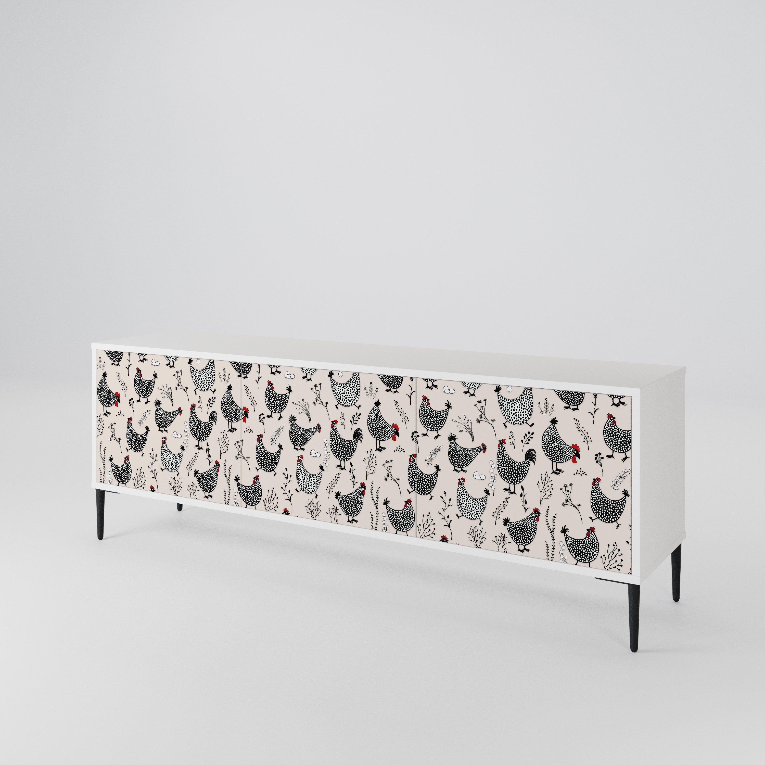 HAPPY HENS Mueble de TV de 3 Puertas