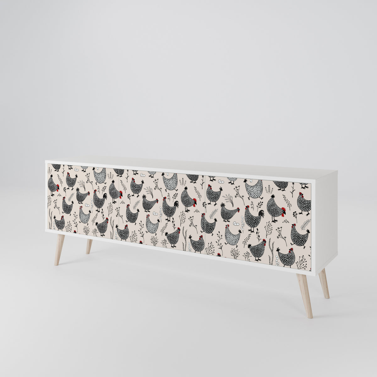 HAPPY HENS Mueble de TV de 3 Puertas
