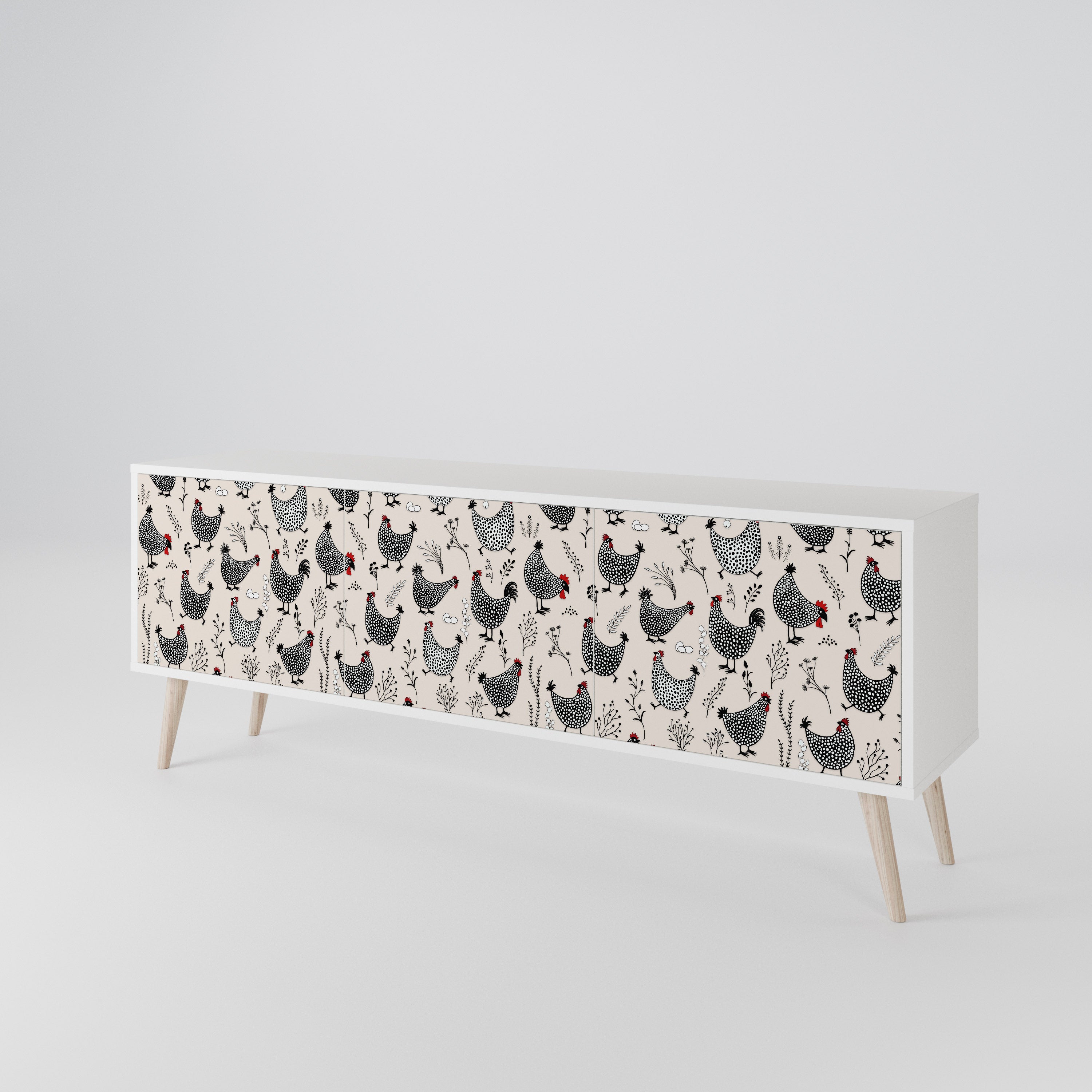 HAPPY HENS Mueble de TV de 3 Puertas