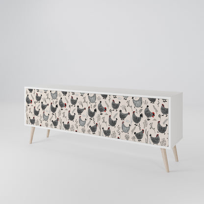 HAPPY HENS Mueble de TV de 3 Puertas