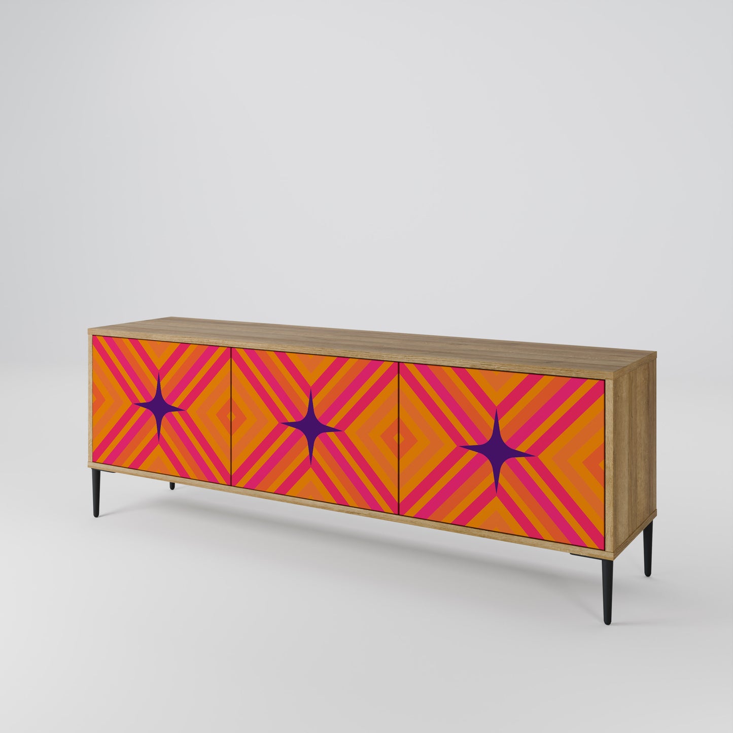 GEOMETRIC BRILLIANCE Mueble de TV de 3 Puertas