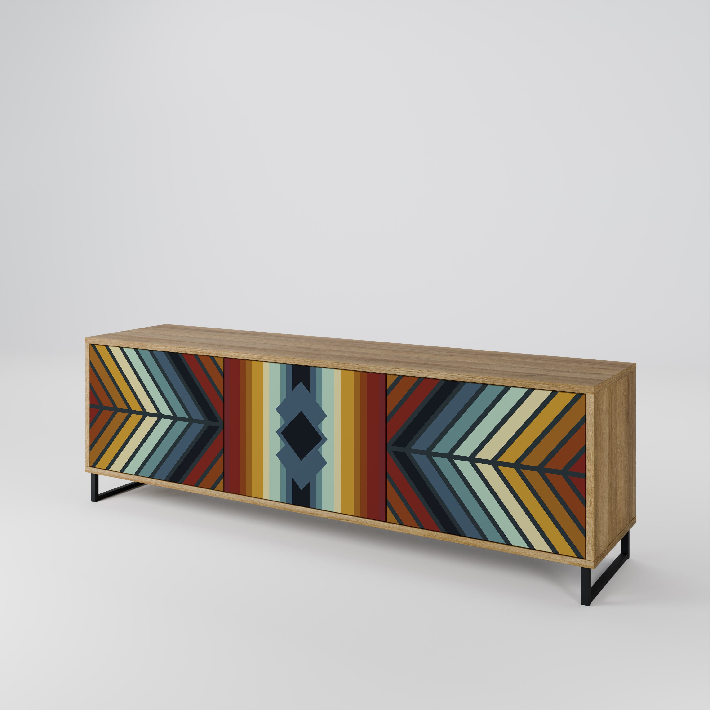 INDIGENOUS ZIGZAG Mueble de TV de 3 Puertas