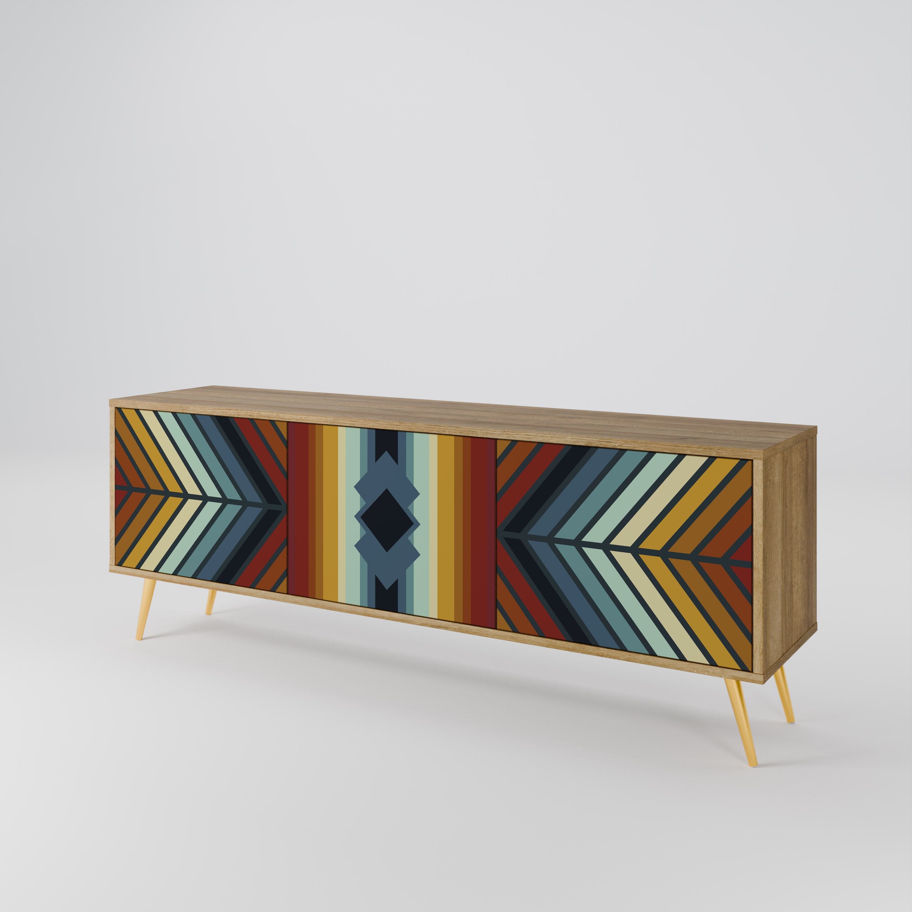 INDIGENOUS ZIGZAG Mueble de TV de 3 Puertas