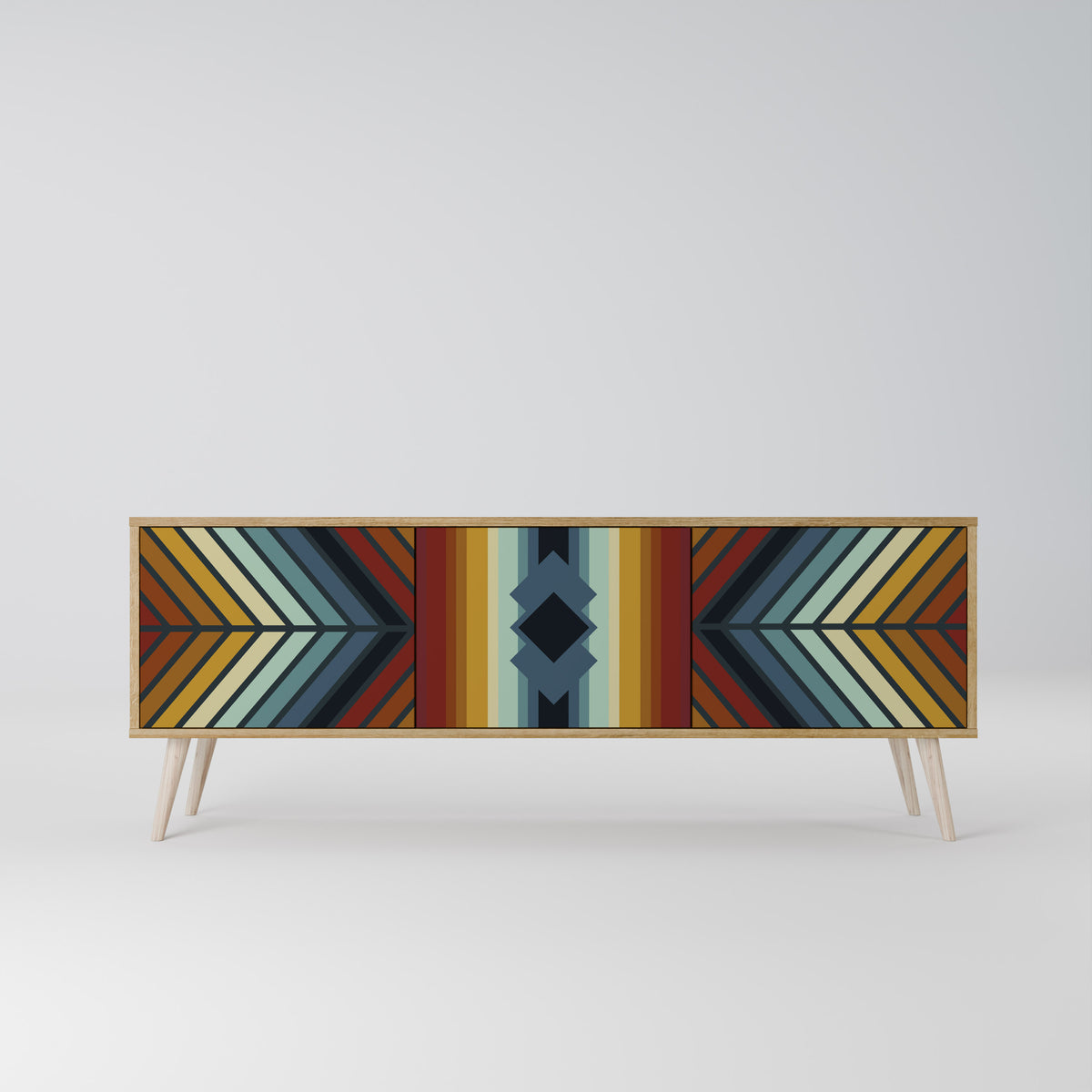 INDIGENOUS ZIGZAG Mueble de TV de 3 Puertas