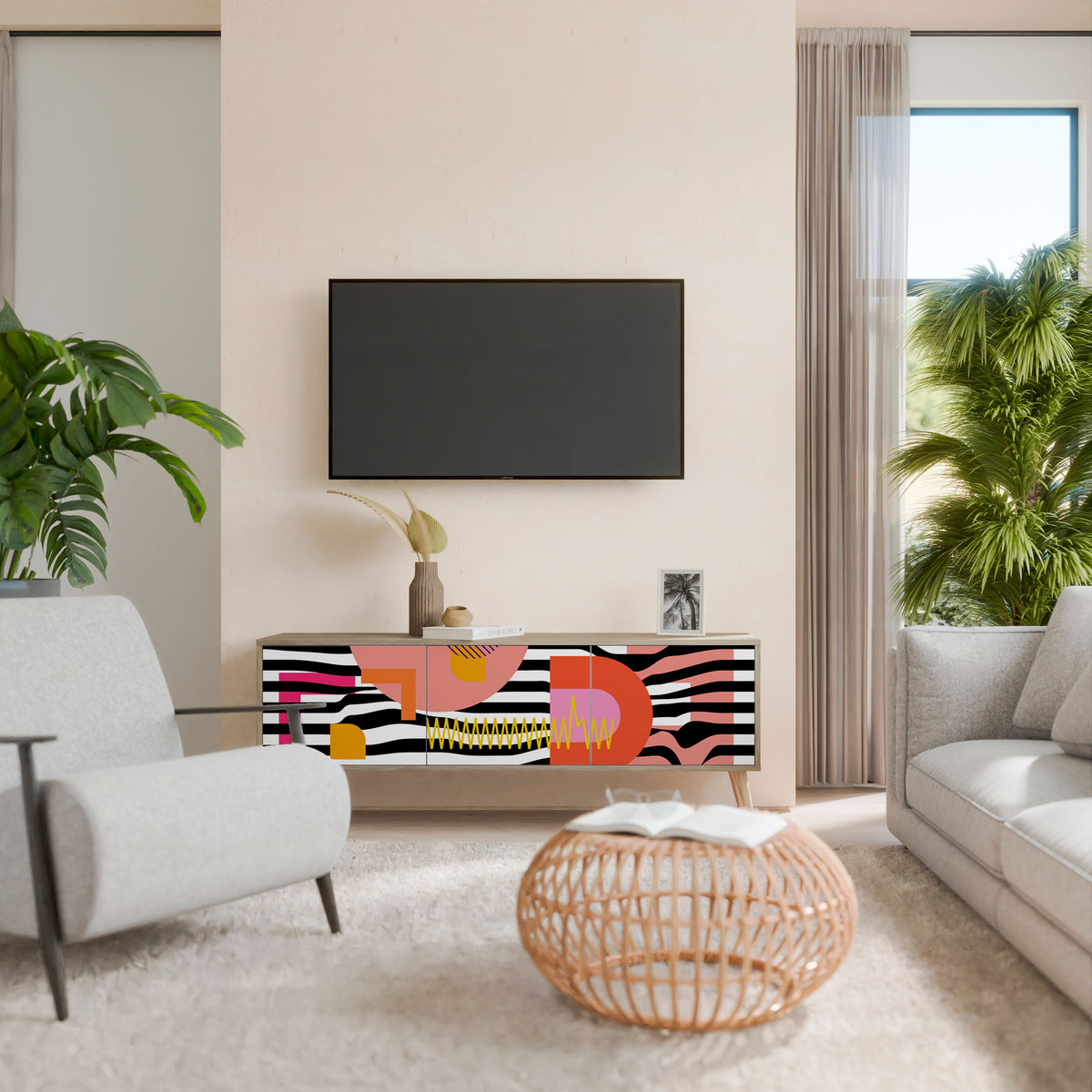 CHROMATIC ABSTRACT Mueble de TV de 3 Puertas