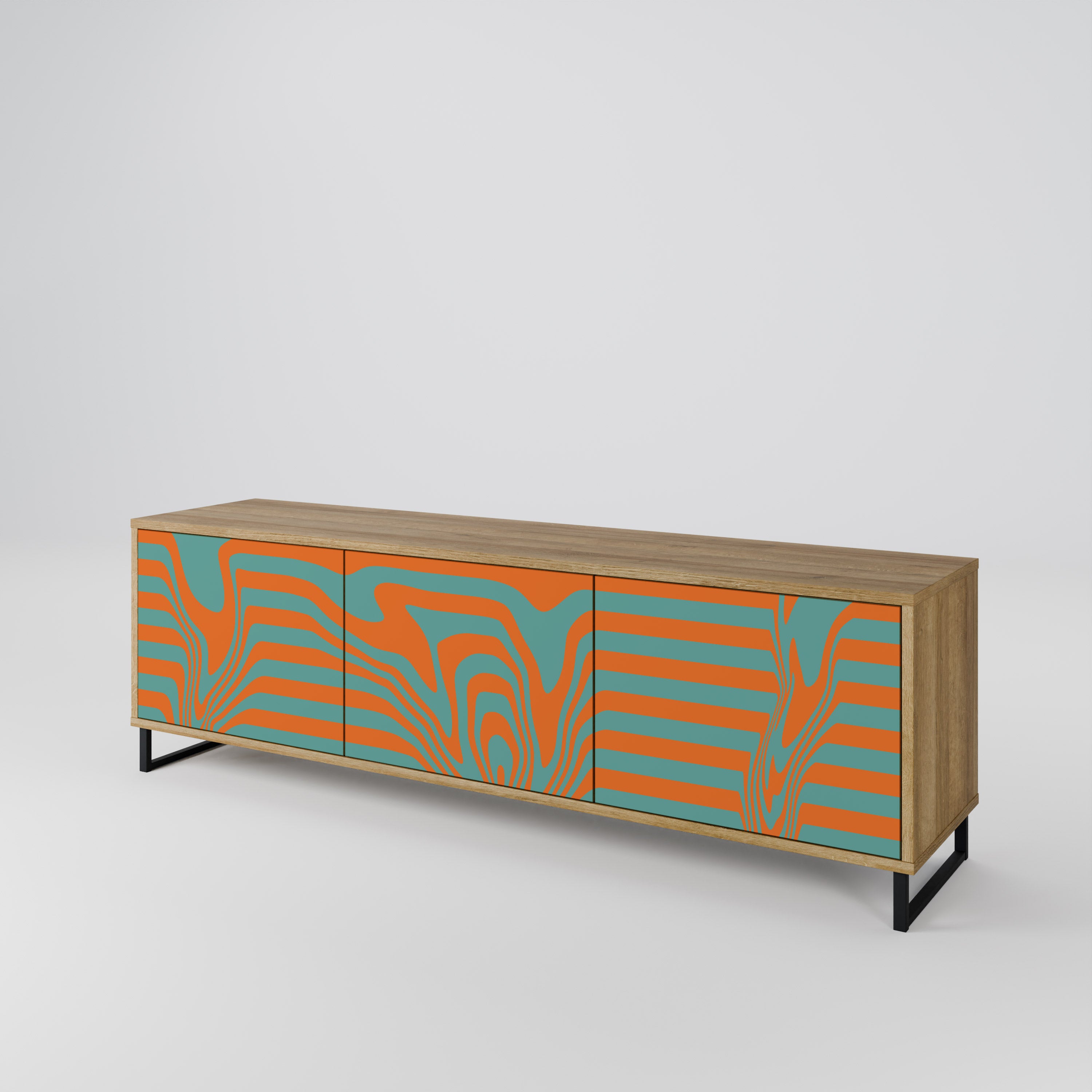 LINE COLLAPSE Mueble de TV de 3 Puertas