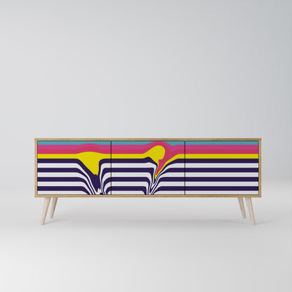COLORFUL DIVERSION Mueble de TV de 3 Puertas