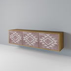 MARVEL MOSAIC Mueble de TV de 3 Puertas en Efecto Roble