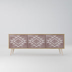 MARVEL MOSAIC Mueble de TV de 3 Puertas en Efecto Roble