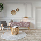 MARVEL MOSAIC Mueble de TV de 3 Puertas en Efecto Roble