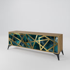 THE LABYRINTH OF GOLD 3-Door TV Stand in Oak Effect