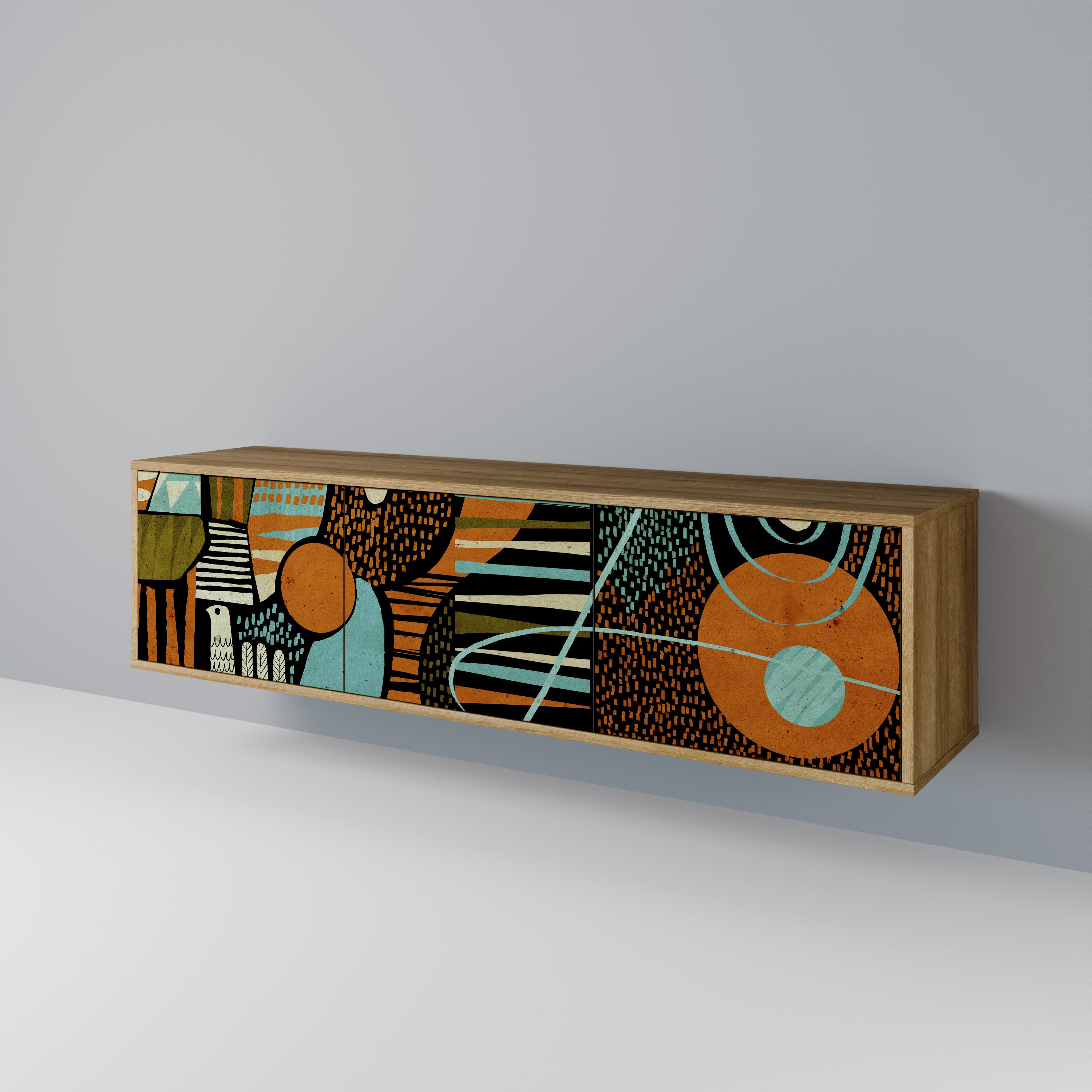 GEODE GLIMMER Mueble de TV de 3 Puertas