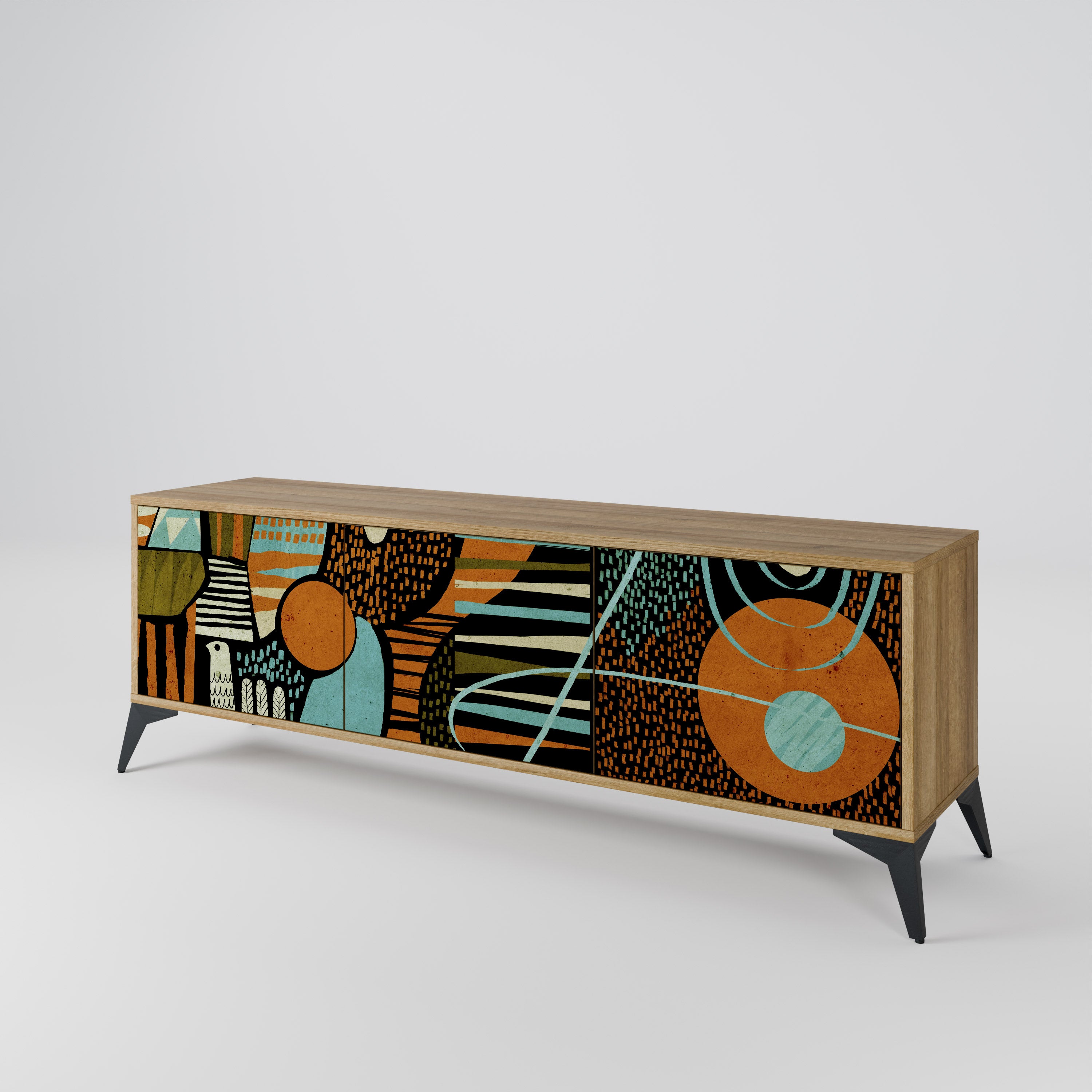 GEODE GLIMMER Mueble de TV de 3 Puertas
