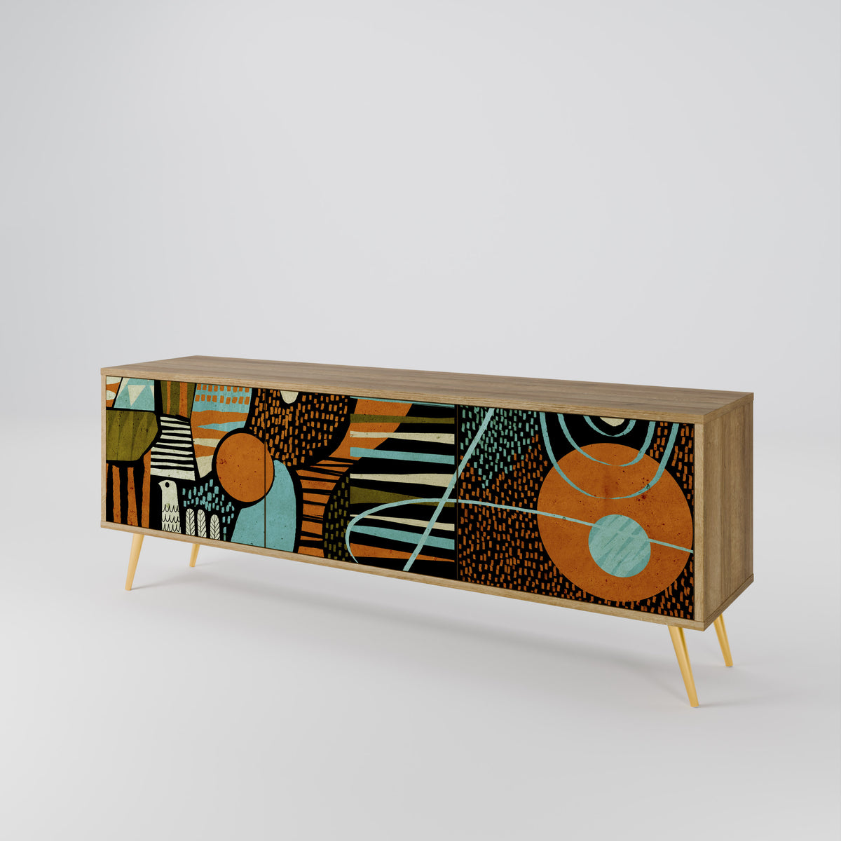 GEODE GLIMMER Mueble de TV de 3 Puertas