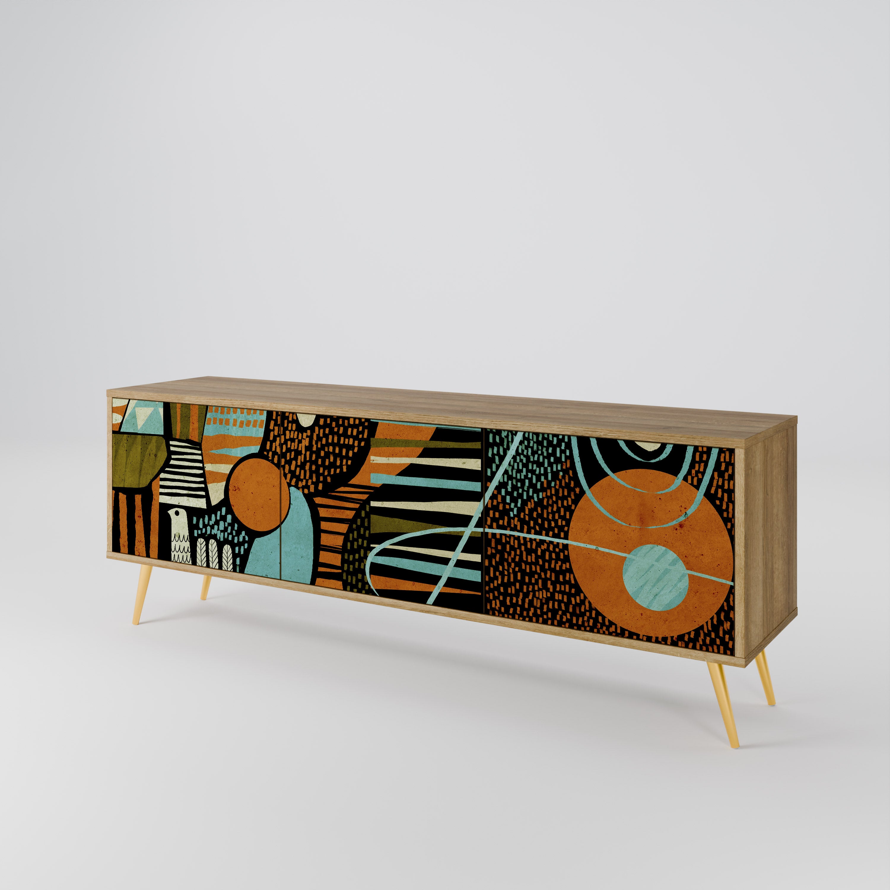 GEODE GLIMMER Mueble de TV de 3 Puertas