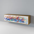 FINESSE MASH-UP 3-Door TV Stand in Oak Effect