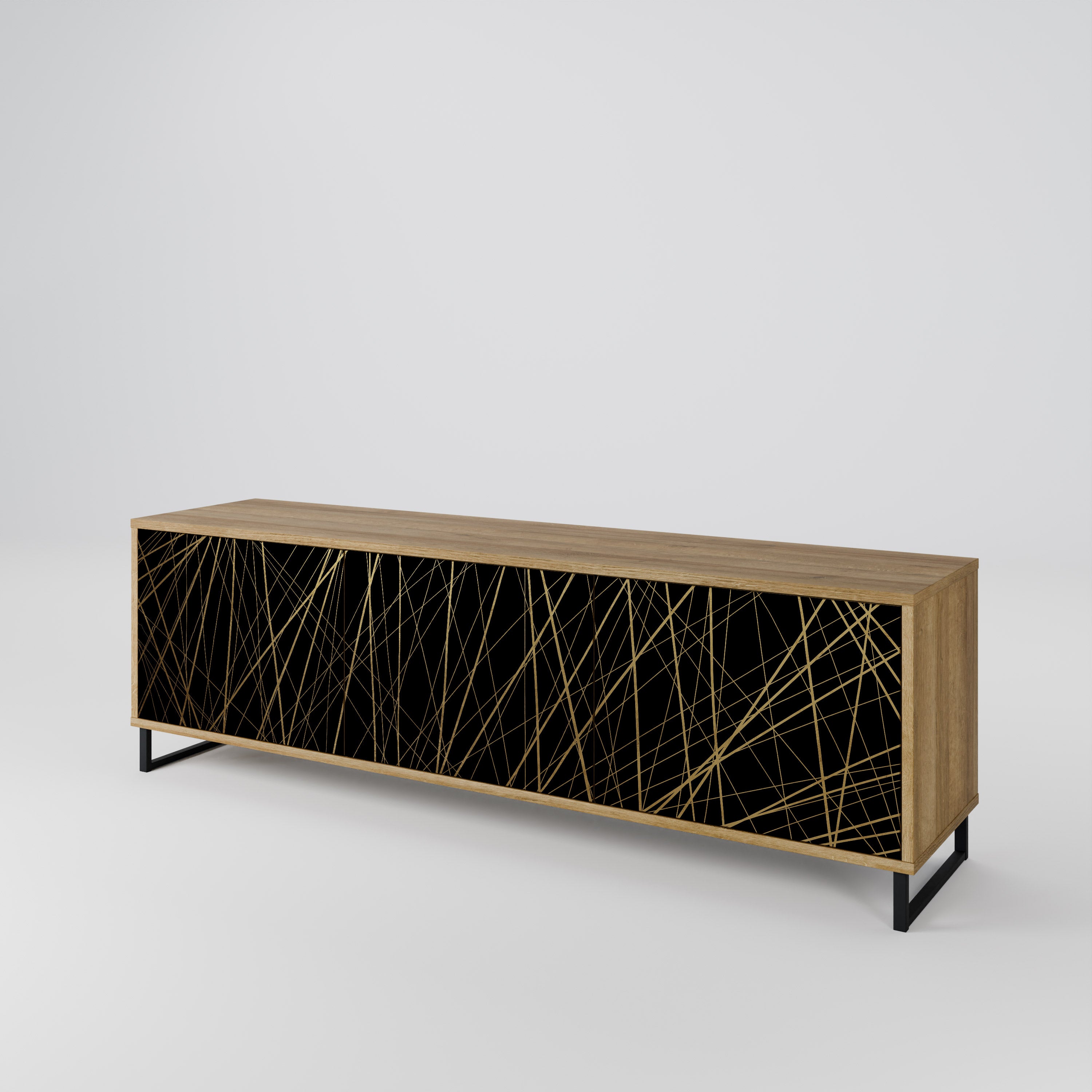 BRIGHT MESH Mueble de TV de 3 Puertas