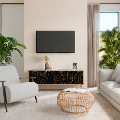 BRIGHT MESH Mueble de TV de 3 Puertas