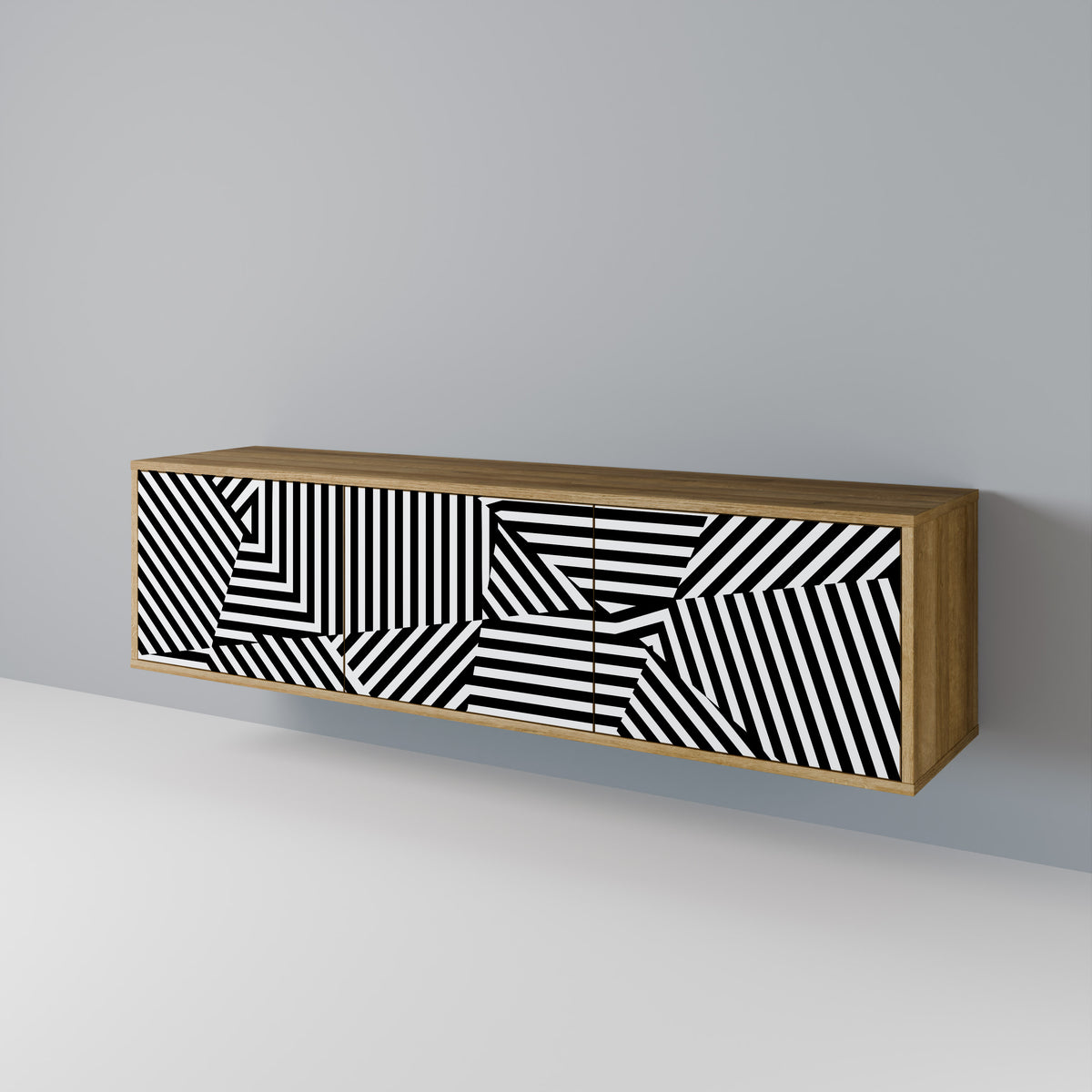 ILLUSIONARY LATTICE Mueble de TV de 3 Puertas