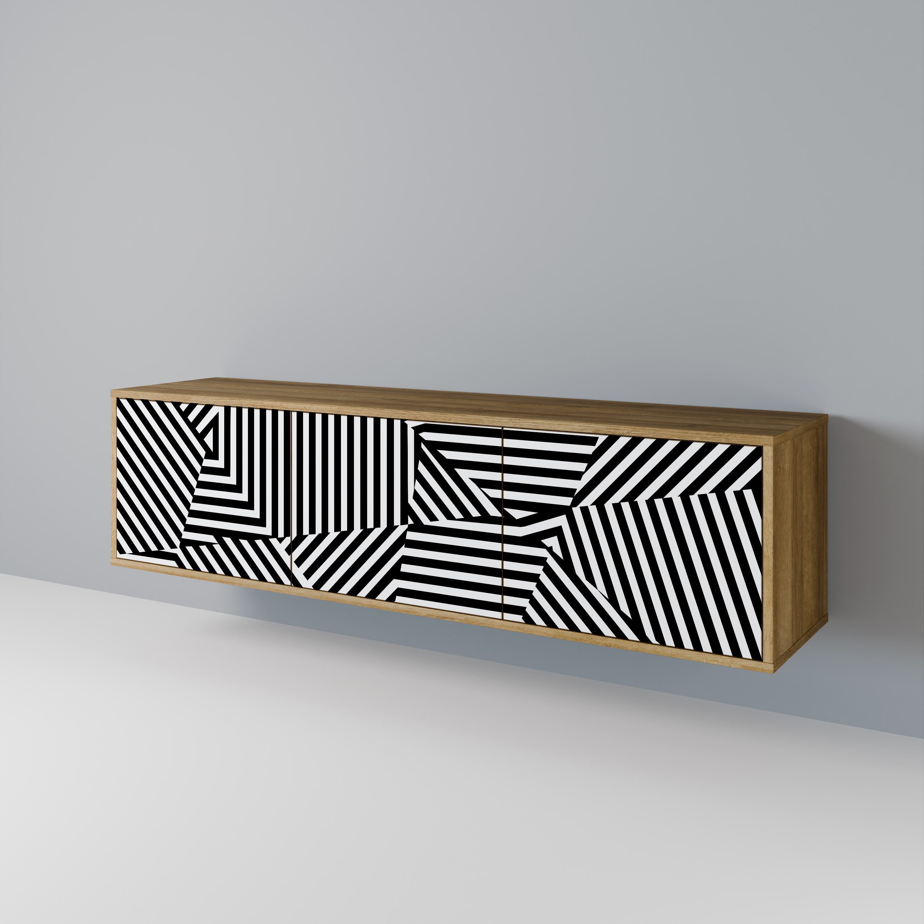 ILLUSIONARY LATTICE Mueble de TV de 3 Puertas