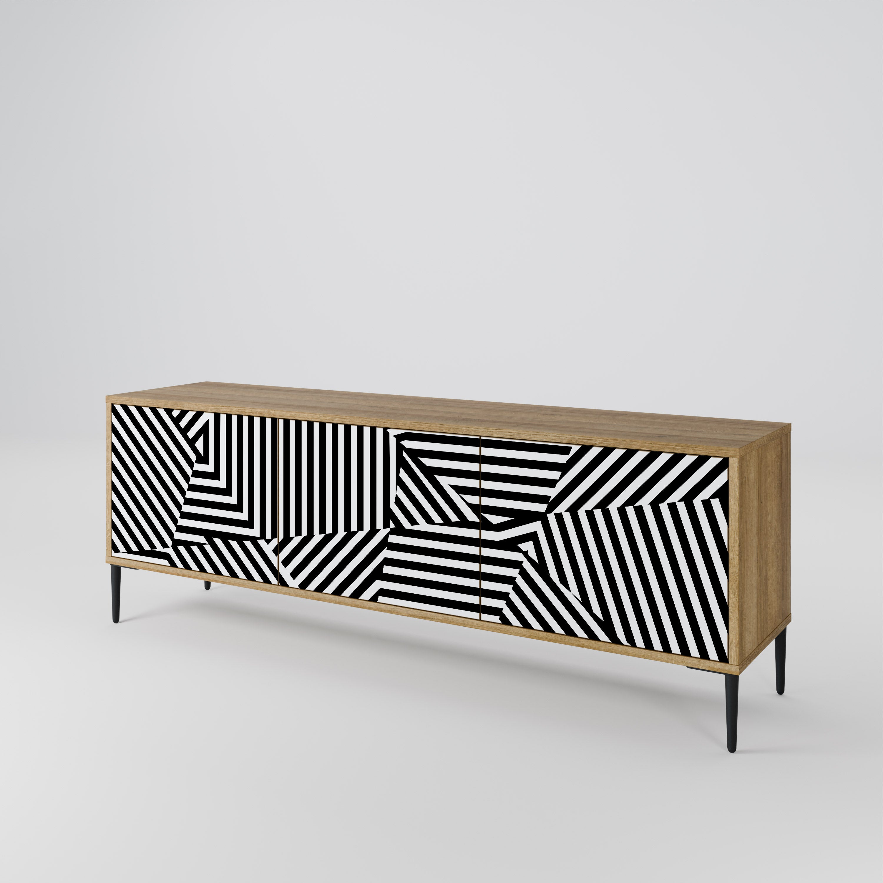 ILLUSIONARY LATTICE Mueble de TV de 3 Puertas