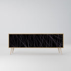 SHIMMER SPIDERGRAM 3-Door TV Stand in Oak Effect