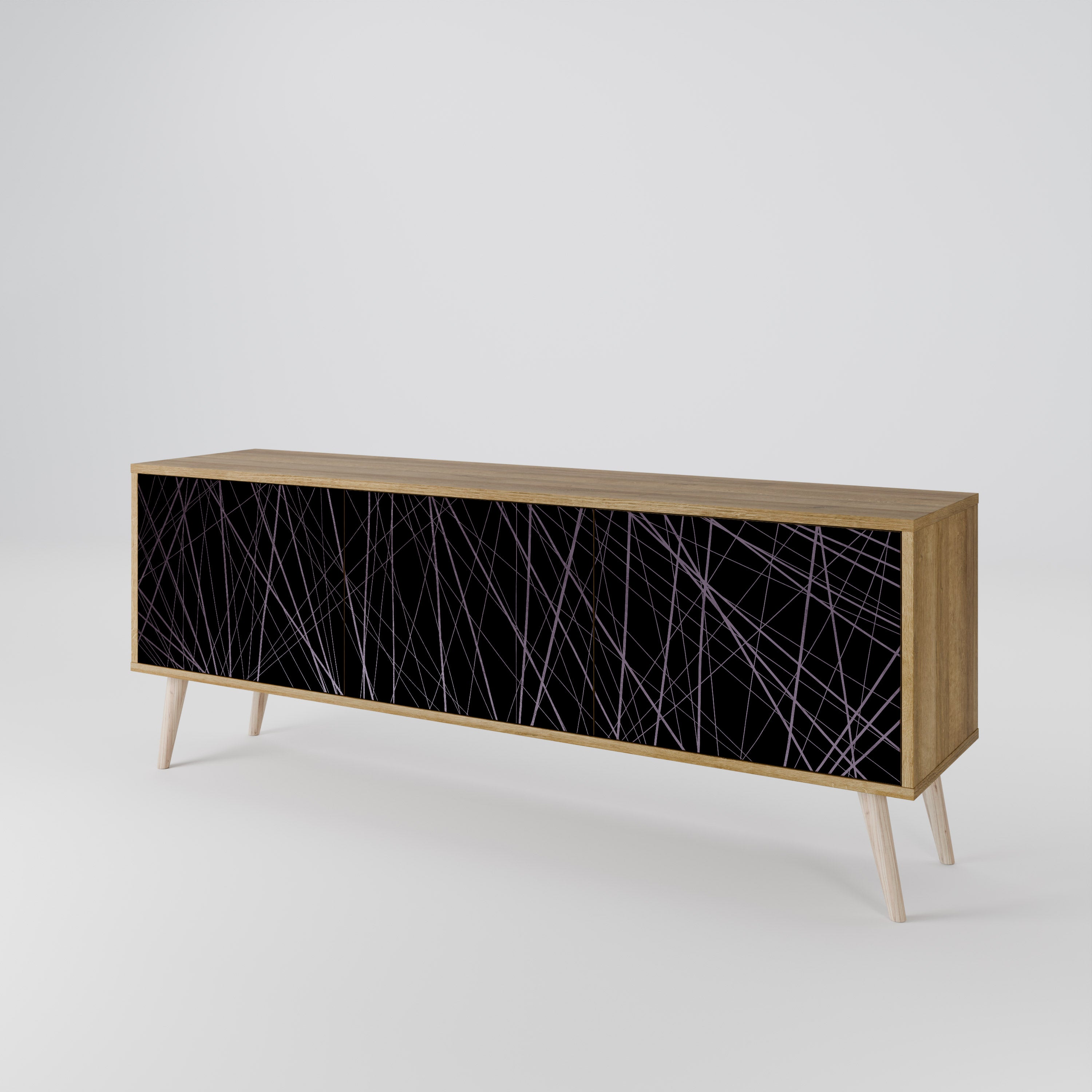 SHIMMER SPIDERGRAM Mueble de TV de 3 Puertas