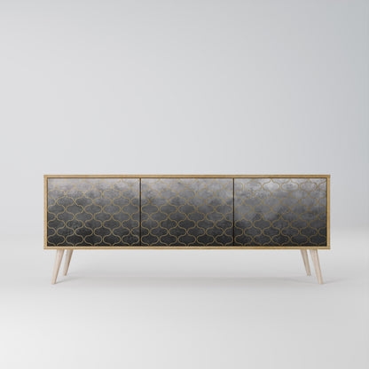 TESSELATED GRAYISH Mueble de TV de 3 Puertas