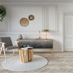 TESSELATED GRAYISH 3-Door TV Cabinet