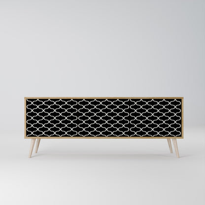 TESSELATED BLACKNESS Mueble de TV de 3 Puertas