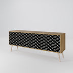 TESSELATED BLACKNESS Mueble de TV de 3 Puertas
