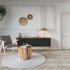TESSELATED BLACKNESS Mueble de TV de 3 Puertas