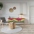 PIANO FANTASY Mueble de TV de 3 Puertas en Efecto Roble