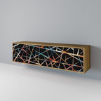 POLYGON VERVE Mueble de TV de 3 Puertas en Efecto Roble