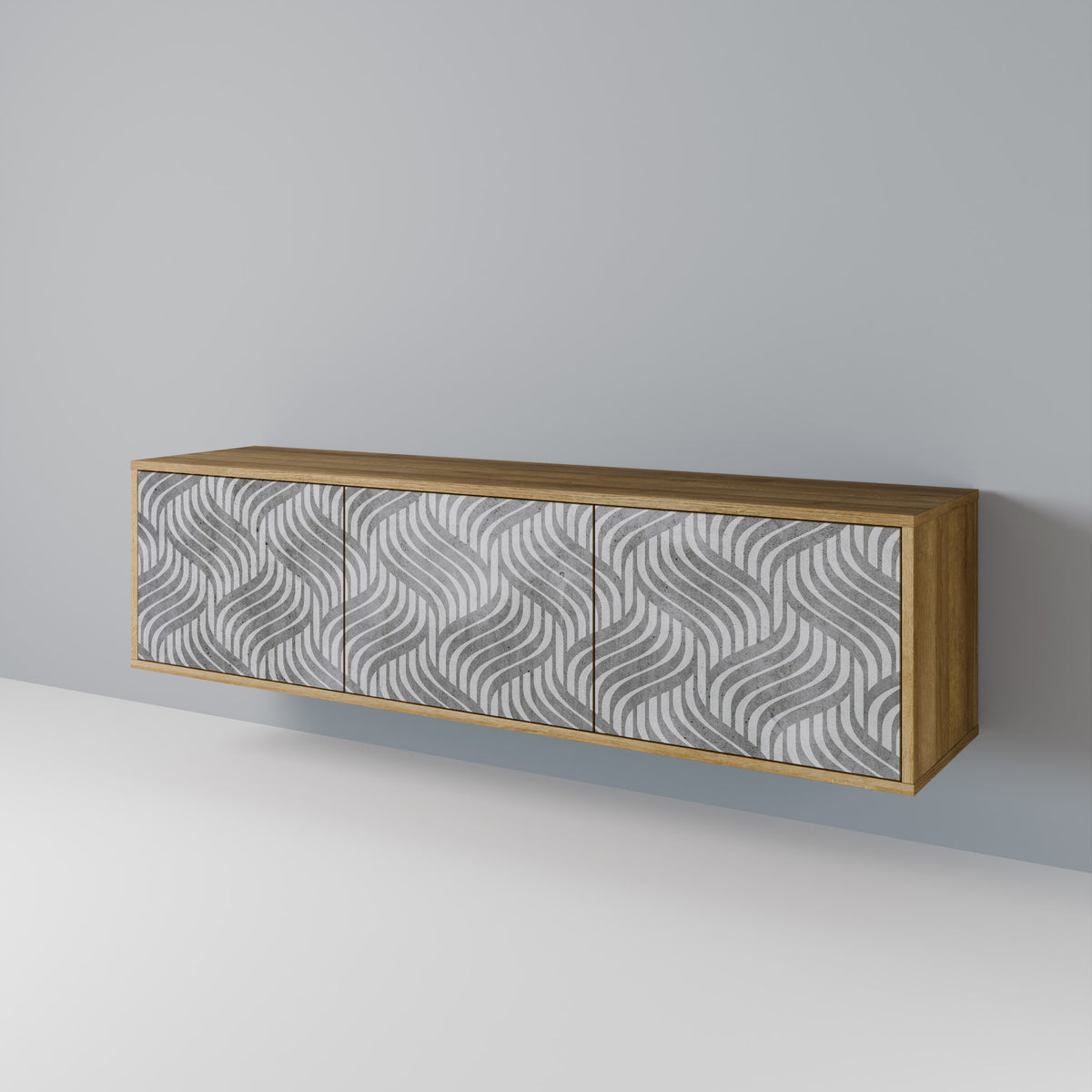 CONCRETE MOVEMENT Mueble de TV de 3 Puertas
